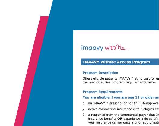 IMAAVY withMe Access Program Requirements — Patient